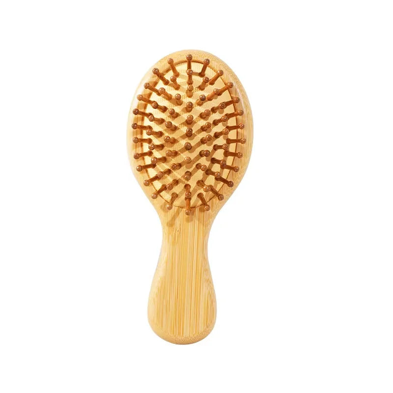 Mini Bamboo Air Cushion Hair Brush Set – Portable Travel Hair Brush Set PLUSH 1pc-B