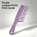 Wide Tooth Detangling Comb – Leopard Print, All Hair Types Wide Tooth Comb PLUSH Purple Leopard
