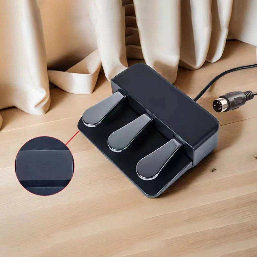 Triple Pedal Unit for Digital Piano & MIDI Keyboard Piano Pedal Unit PLUSH