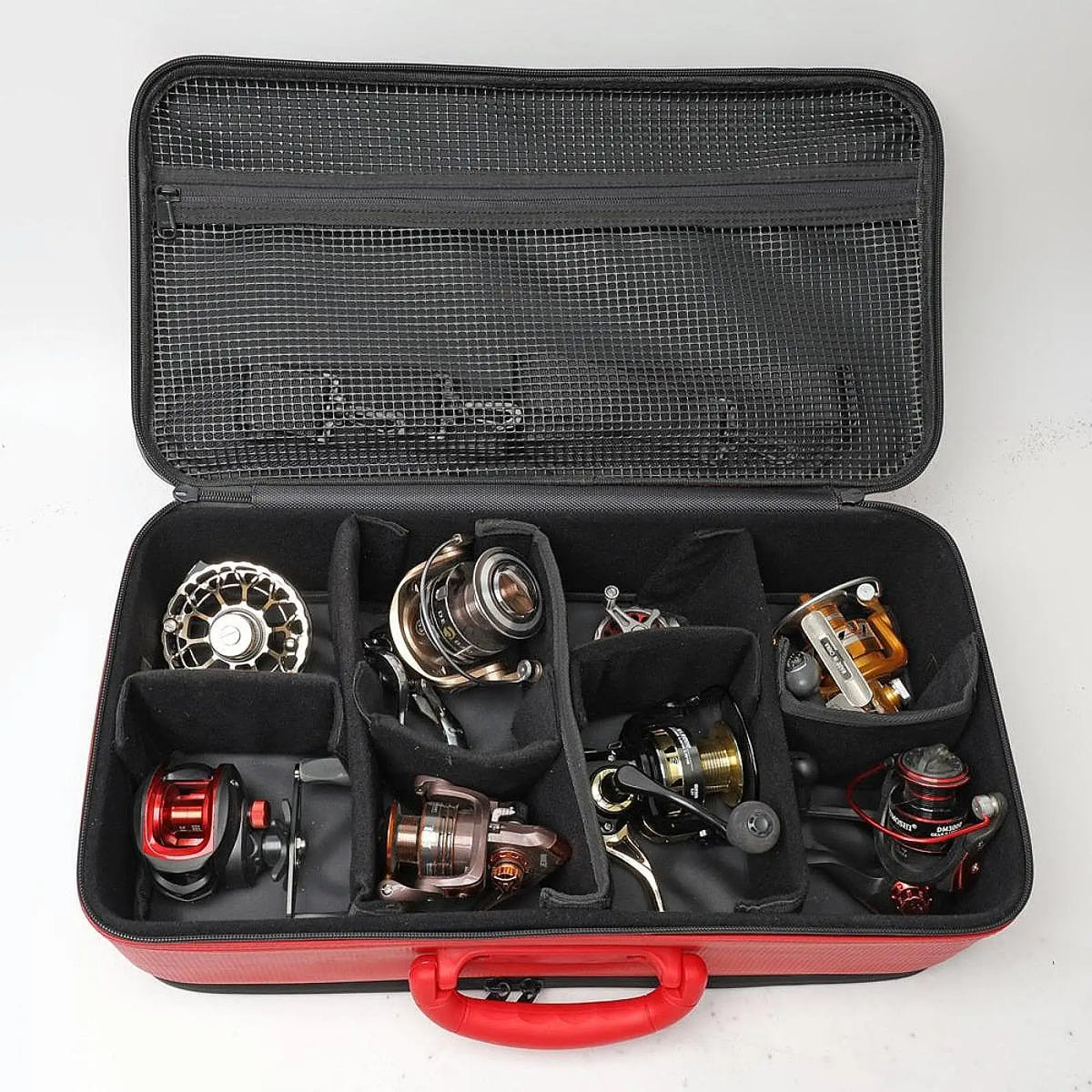 Fishing Reel Hard Case – Holds 6–8 Reels | Sunnimix Organizer Fishing Reel Case PLUSH