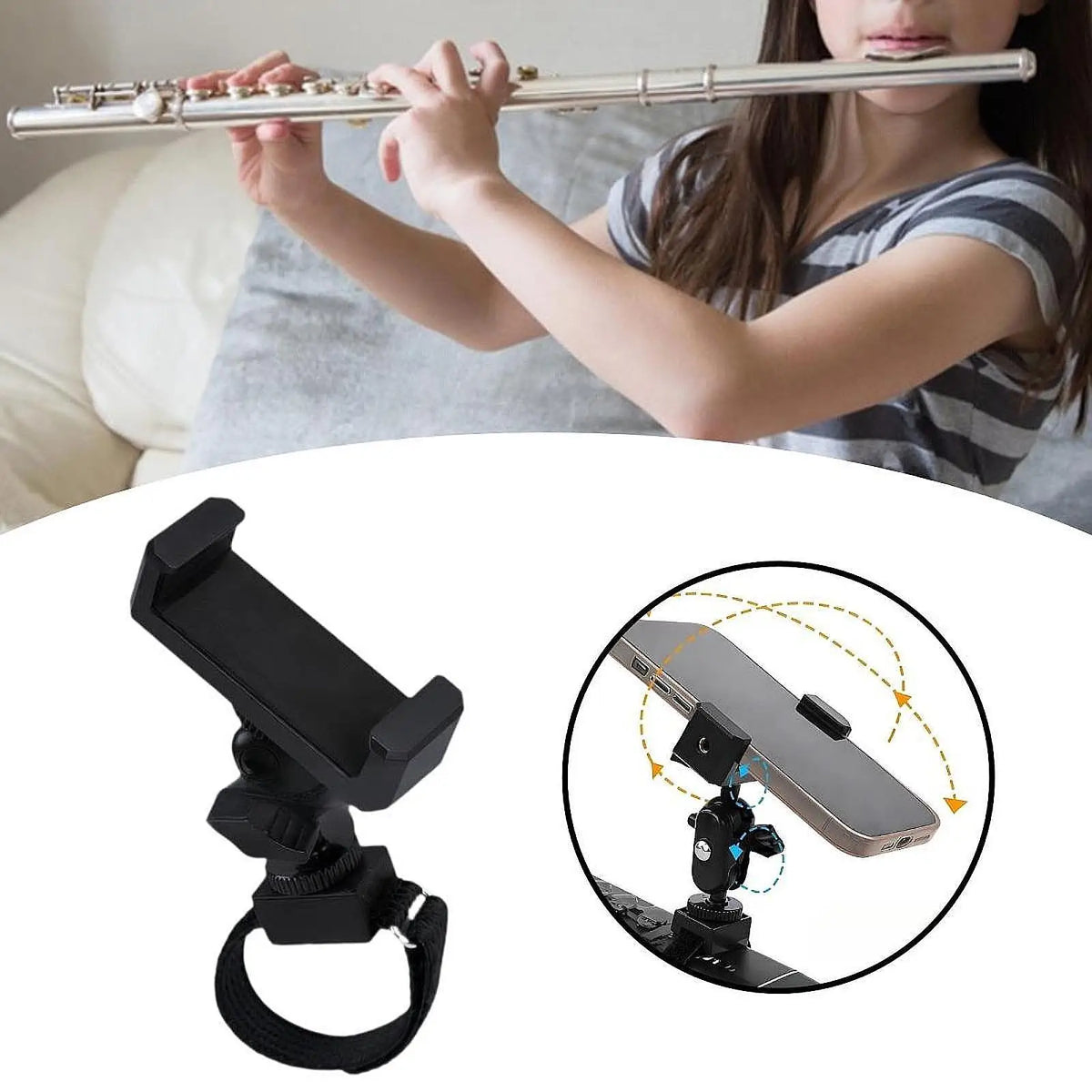 Trumpet Lyre Phone & Music Clip Stand – Wind Instruments Instrument Lyre Stand PLUSH