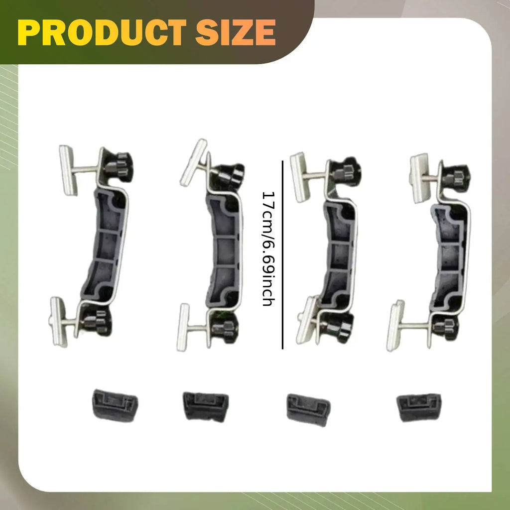 4-Pack Rooftop Tent Mounting Clips – Steel Hardware Kit Tent Mounting Hardware PLUSH