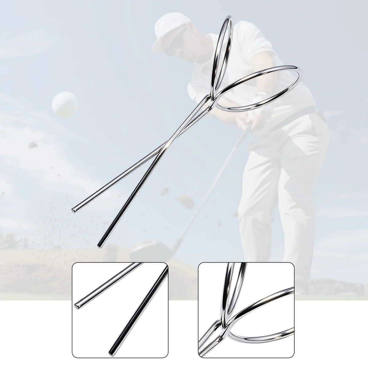 Stainless Steel Golf Ball Retriever Clamp & Pickup Tool Golf Ball Retriever PLUSH