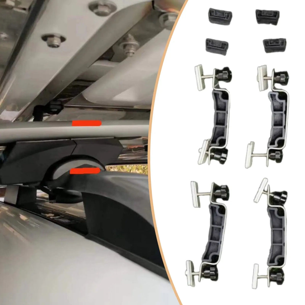 4-Pack Rooftop Tent Mounting Clips – Steel Hardware Kit Tent Mounting Hardware PLUSH