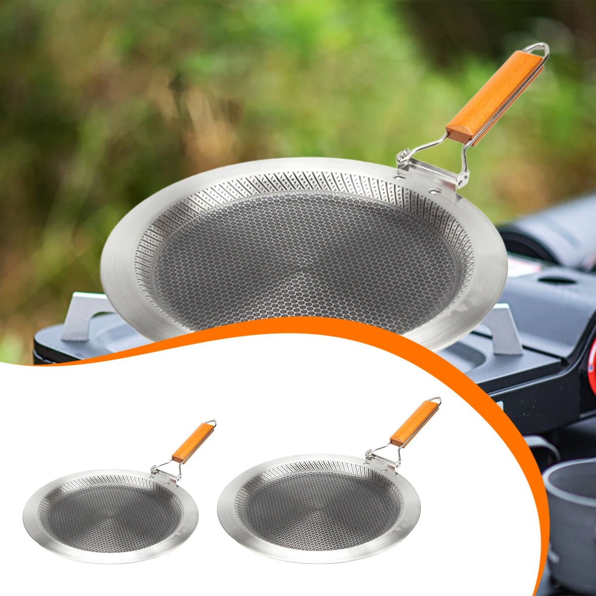 Stainless Steel Honeycomb Crepe Pan Foldable Handle 30/34cm Crepe Pan Skillet PLUSH