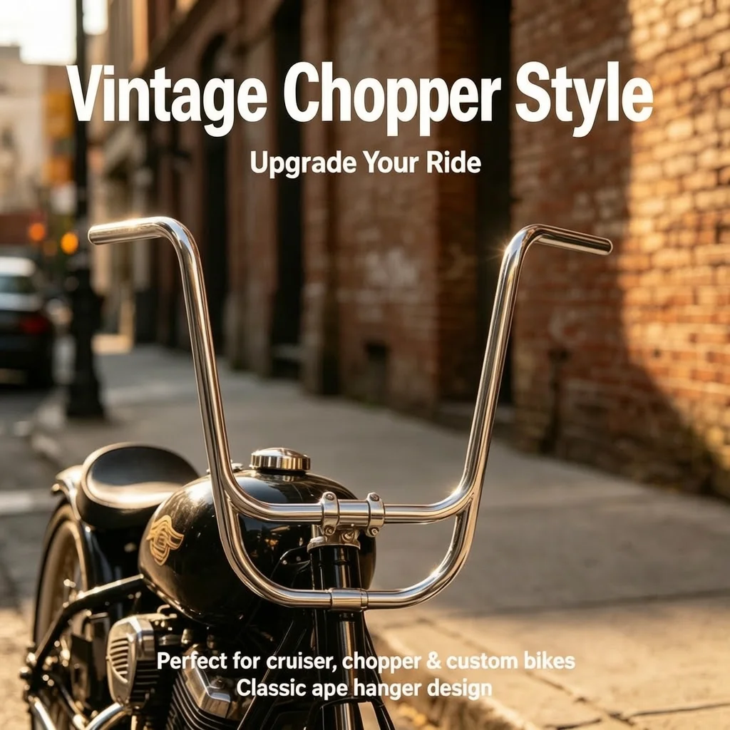 Vintage Chopper Riser Handlebar | High Carbon Steel Retro Bike Bicycle Handlebar PLUSH Default Title
