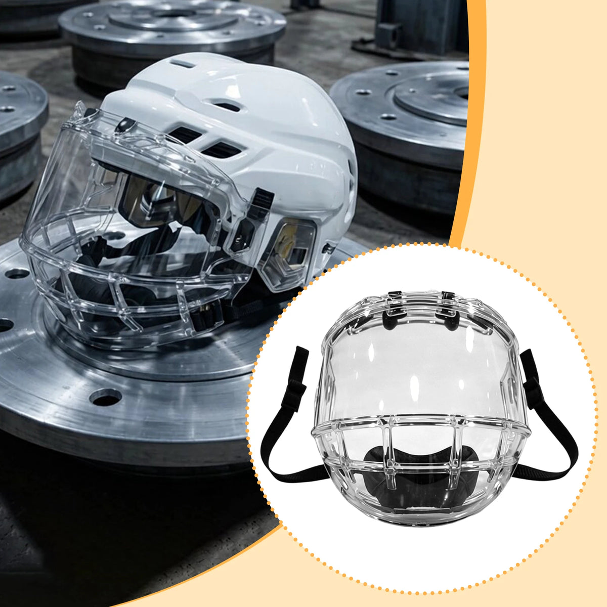 Sunnimix Full Face Hockey Helmet Visor – Anti-Fog Shield Hockey Helmet Visor PLUSH