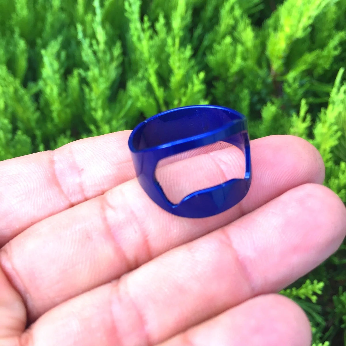 Stainless Steel Finger Ring Bottle Opener – 1 or 3 Pack Bottle Opener Ring PLUSH Blue