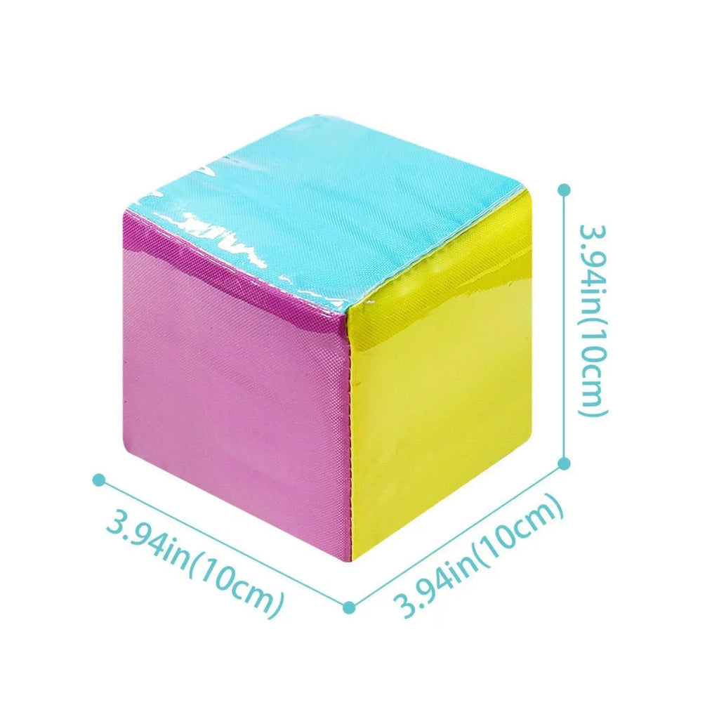 Foam Learning Dice with Clear Pockets – 2pc Soft Cube Set Educational Foam Dice PLUSH Type D-1Piece