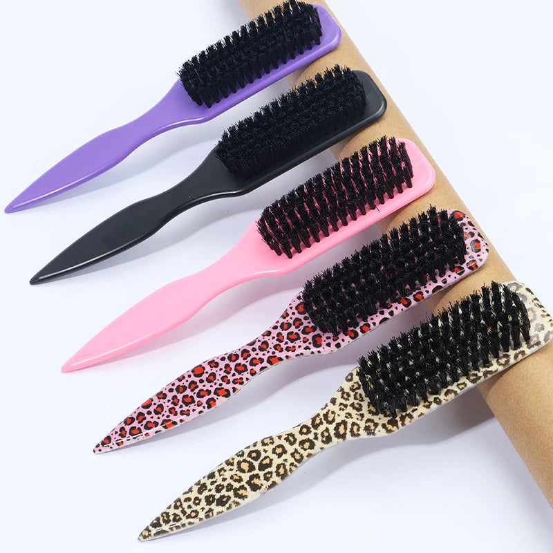 Slick Back Hair Brush – Edge Control, Ponytail & Bun Styling Hair Styling Brush PLUSH