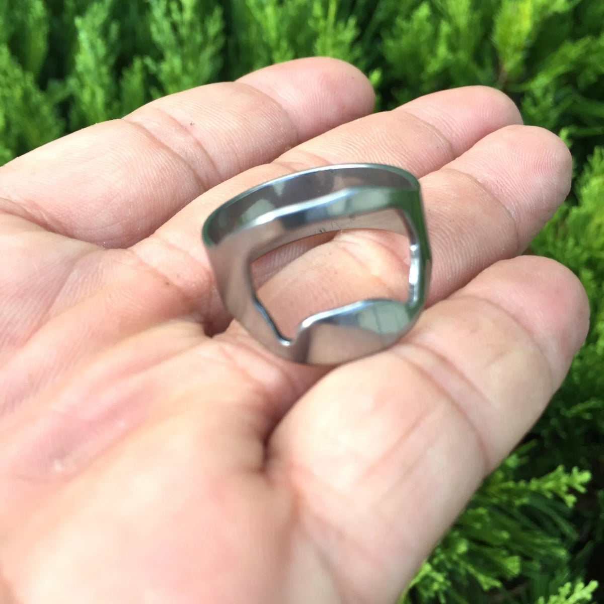 Stainless Steel Finger Ring Bottle Opener – 1 or 3 Pack Bottle Opener Ring PLUSH Silver