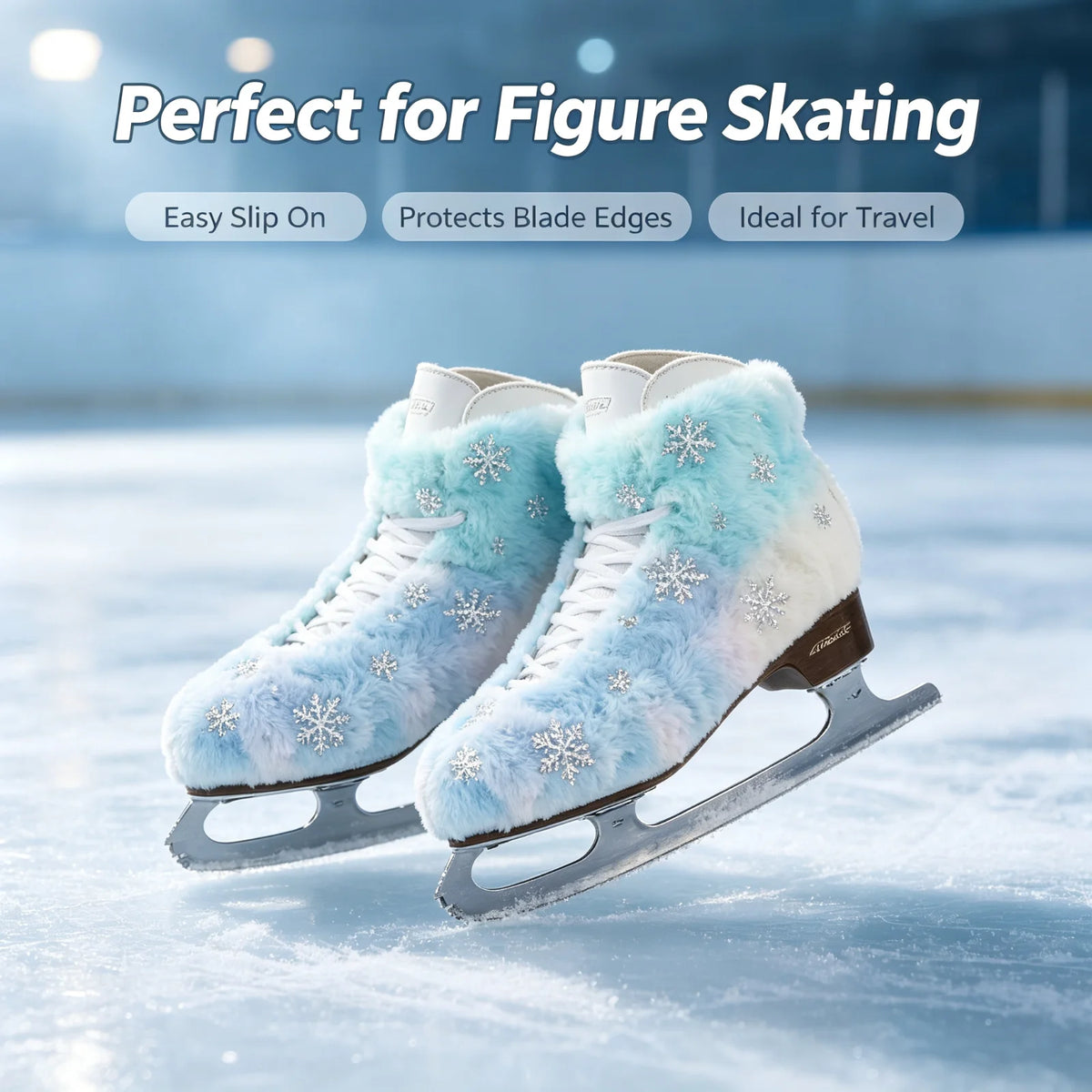 Flannel Ice Skate Blade Covers – Hockey & Figure Skate Guards Skate Blade Guards PLUSH