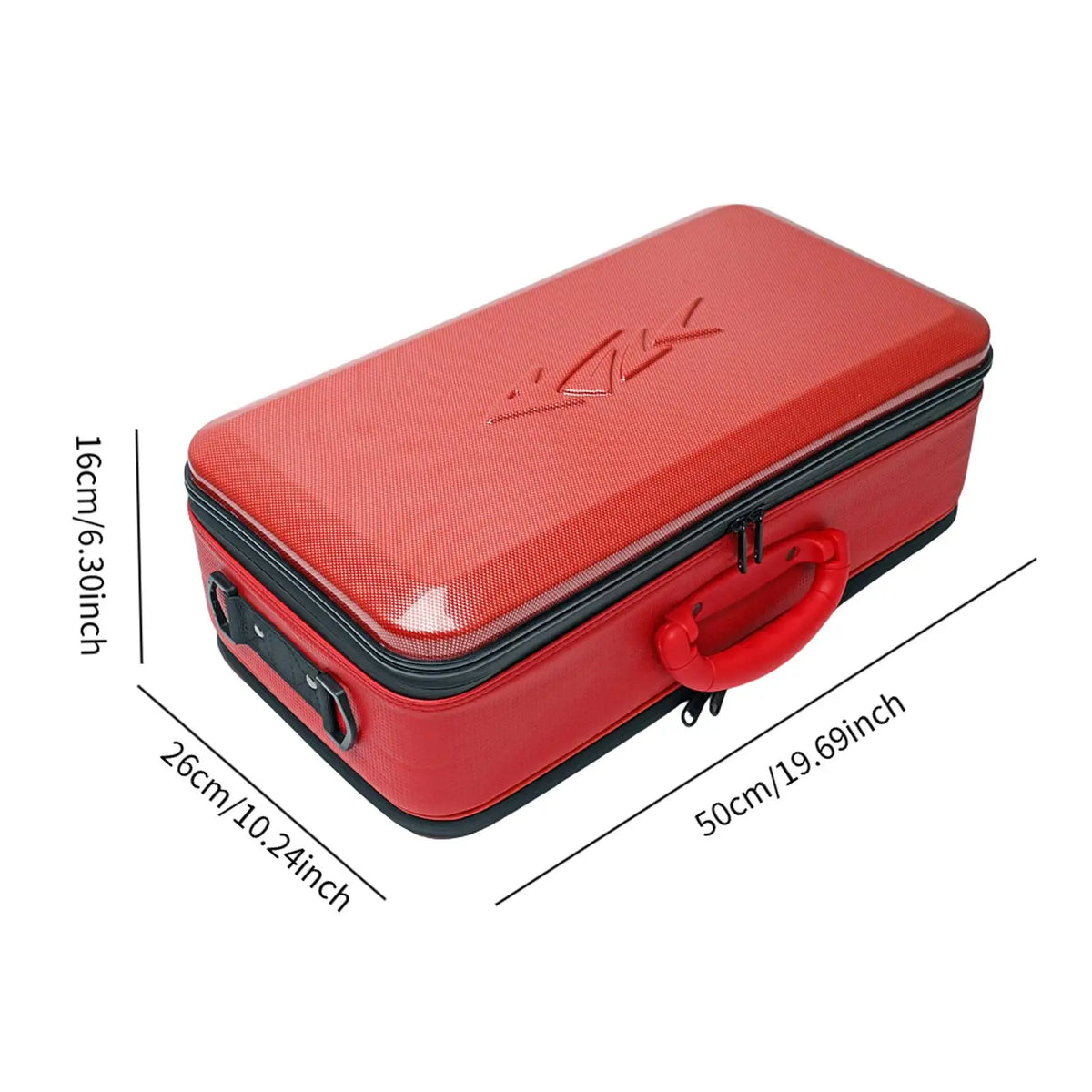 Fishing Reel Hard Case – Holds 6–8 Reels | Sunnimix Organizer Fishing Reel Case PLUSH Red 50x26x16cm