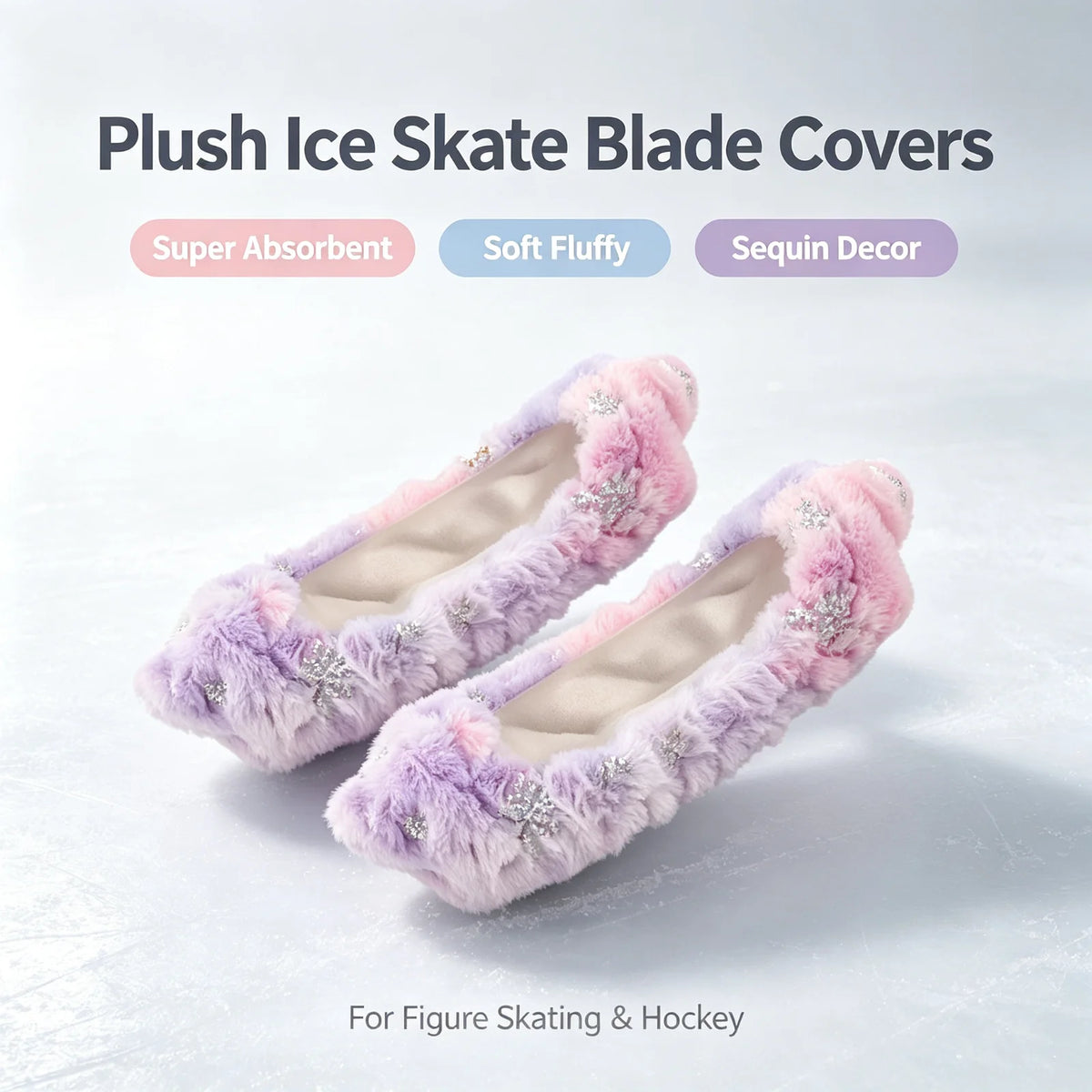 Flannel Ice Skate Blade Covers – Hockey & Figure Skate Guards Skate Blade Guards PLUSH