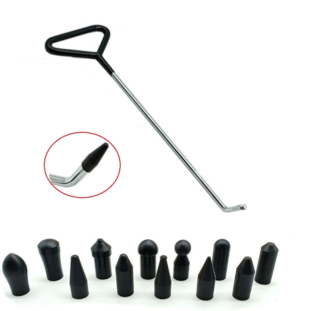 Paintless Dent Repair Kit – Hook Push Rods & Hail Puller Set Dent Repair Kit PLUSH Red