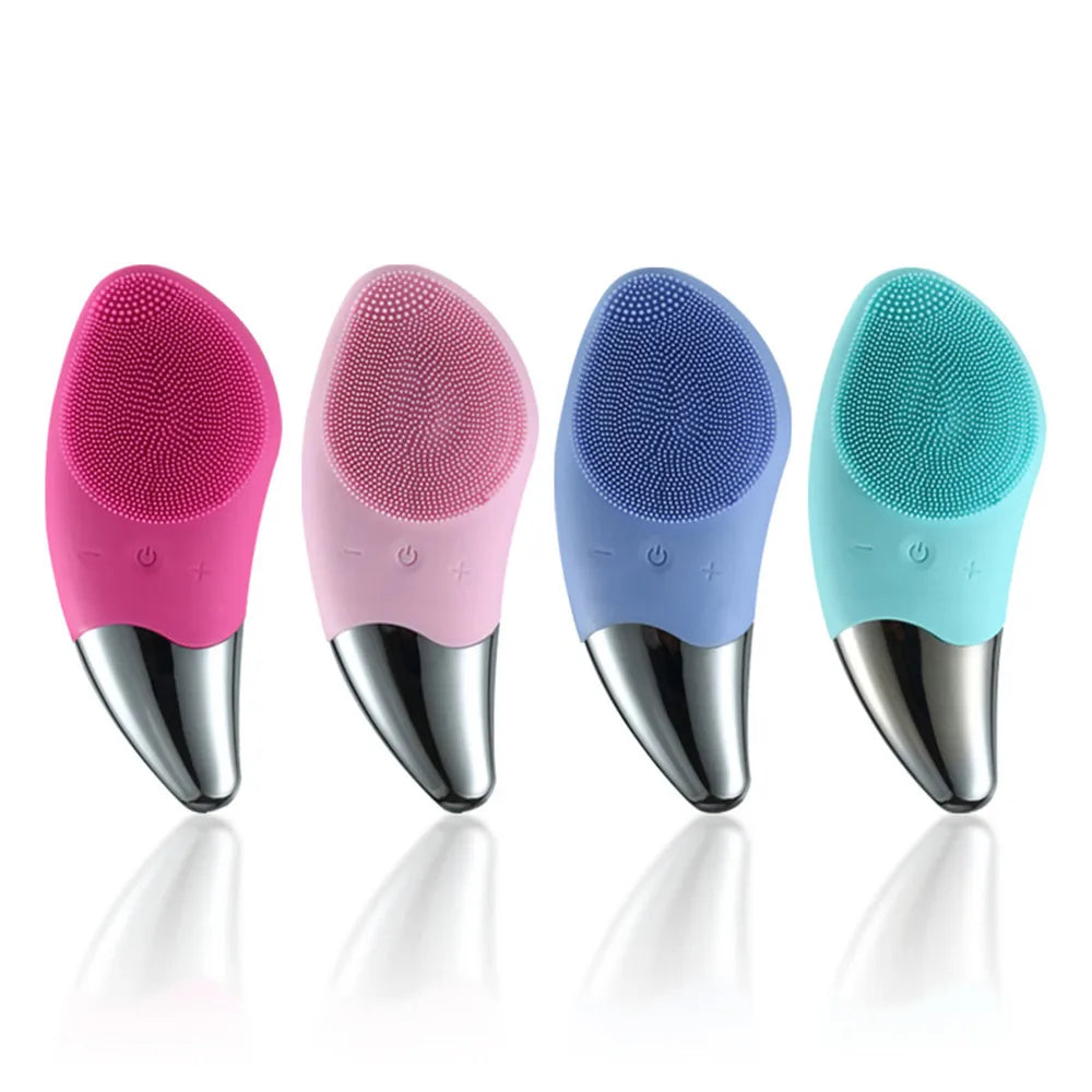 CAMMUO Silicone Electric Facial Cleansing Brush – Rechargeable Facial Cleansing Brush PLUSH