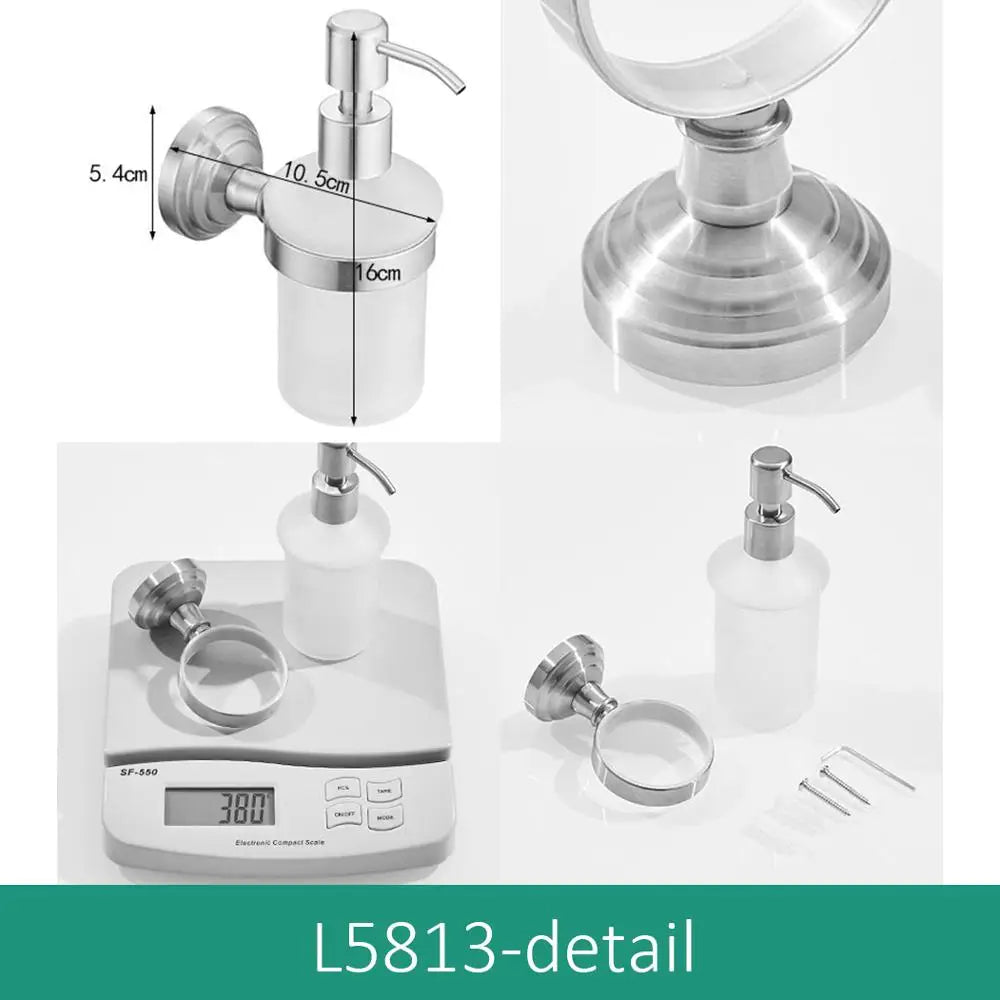 Wall Mounted Brushed Nickel Stainless Steel Soap Dispenser Soap Dispenser PLUSH
