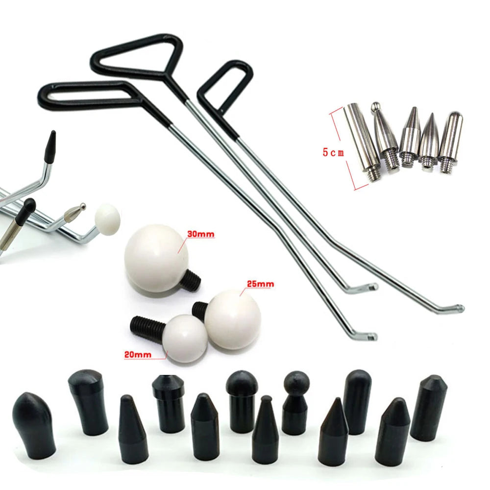 Paintless Dent Repair Kit – Hook Push Rods & Hail Puller Set Dent Repair Kit PLUSH
