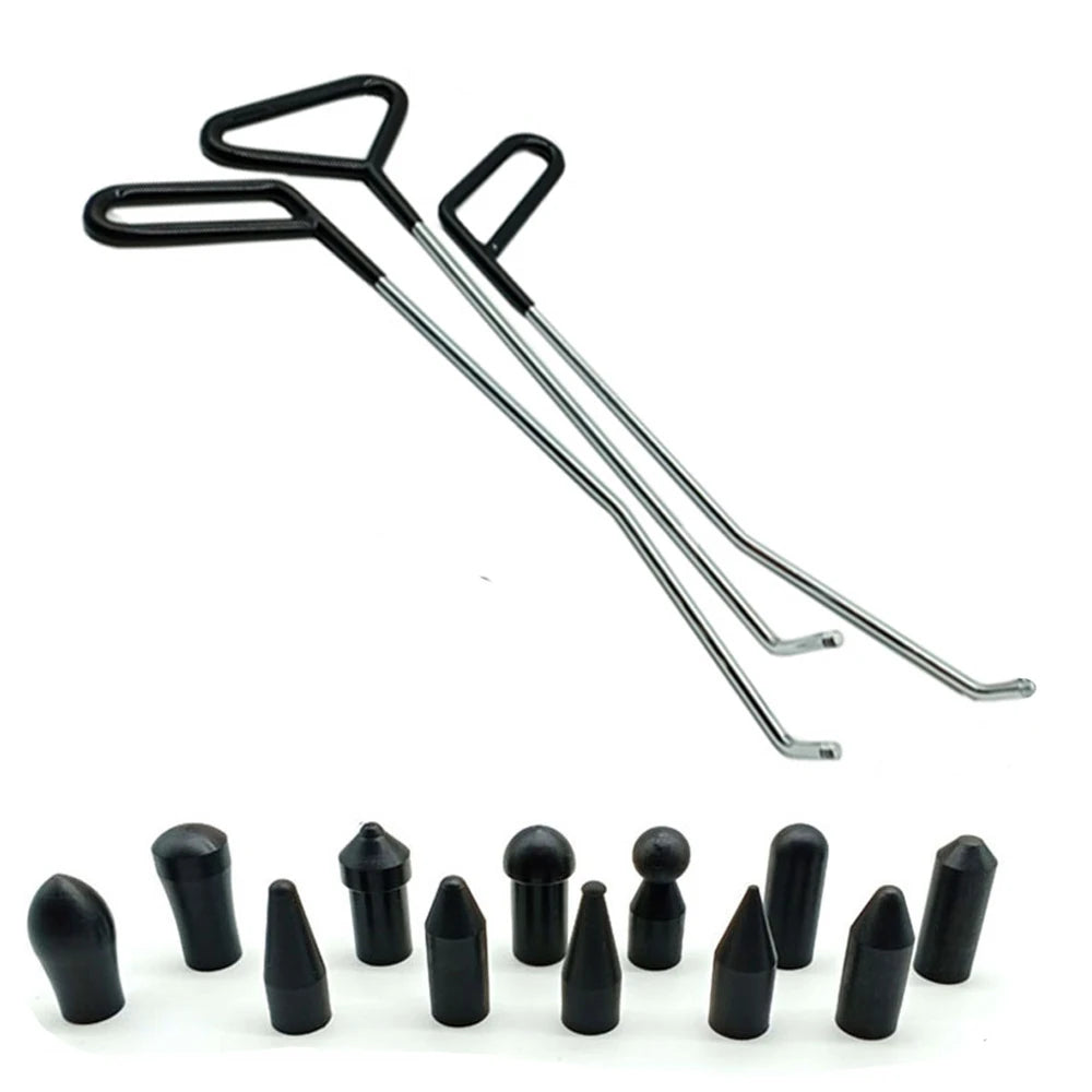 Paintless Dent Repair Kit – Hook Push Rods & Hail Puller Set Dent Repair Kit PLUSH Green, Purple