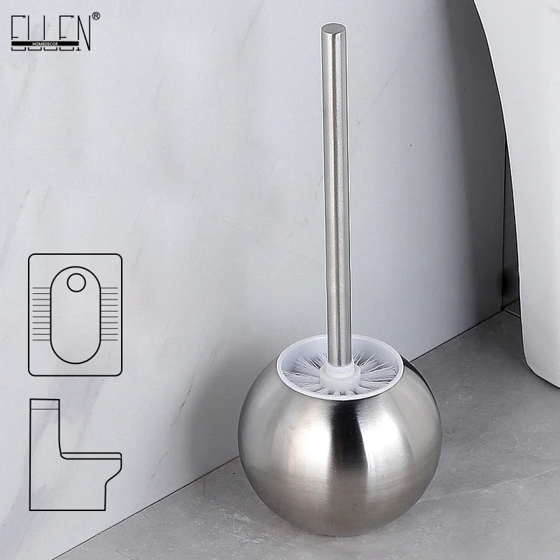 Stainless Steel Toilet Brush & Holder Set – Chrome Nickel Toilet Brush Set PLUSH Default Title