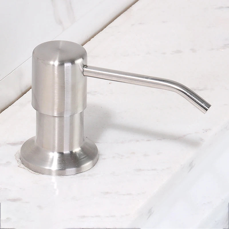 Stainless Steel Kitchen Sink Countertop Soap Dispenser Soap Dispenser PLUSH Brush nickel