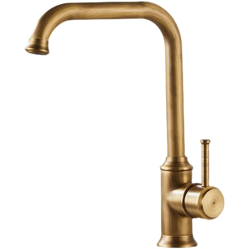 ELLEN Antique Bronze Kitchen Faucet 360° Swivel Single Handle Kitchen Faucet PLUSH Antique Bronze