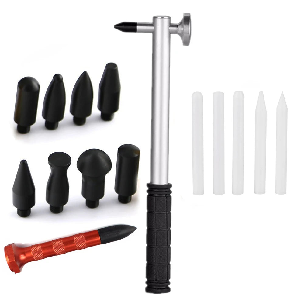 Paintless Dent Repair Kit – 9-Head Tap Down Rubber Hammer Dent Repair Kit PLUSH 19.37