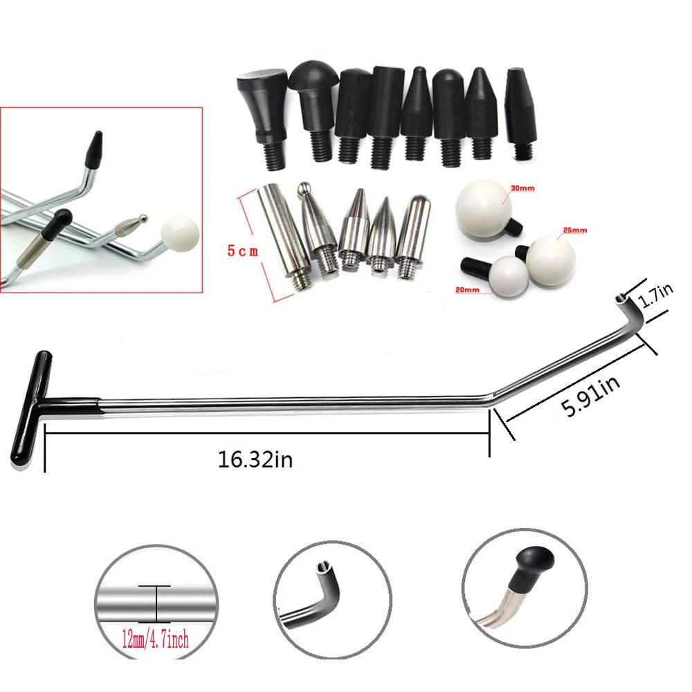 Paintless Dent Repair Tool Kit with Replaceable Heads Dent Repair Tool Kit PLUSH GOLD
