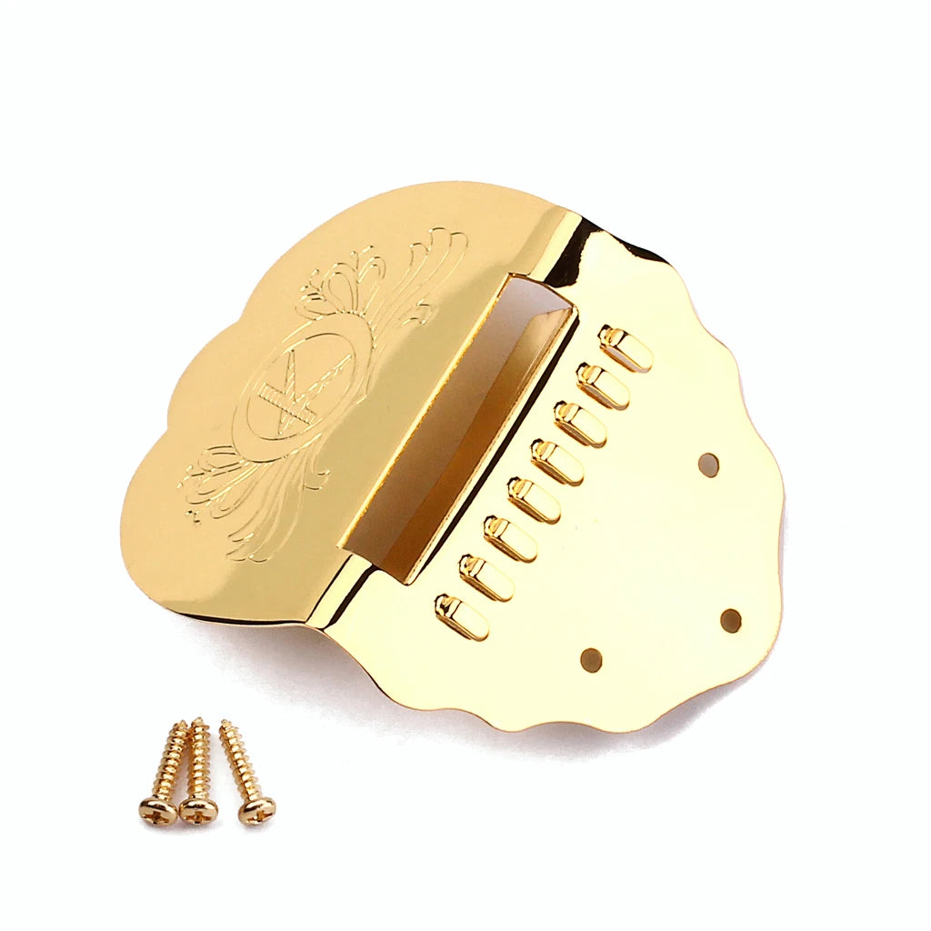 Vintage Gold Mandolin Tailpiece Replacement with Screws Mandolin Tailpiece PLUSH