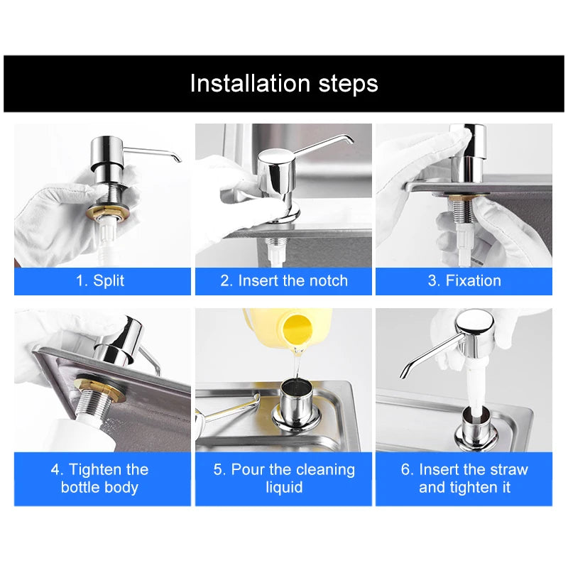 Stainless Steel Kitchen Sink Countertop Soap Dispenser Soap Dispenser PLUSH