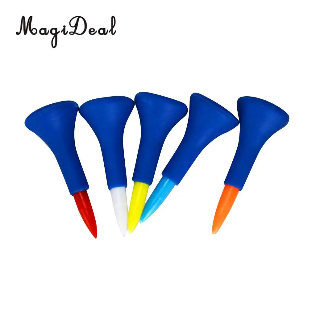 MagiDeal Rubber Cushion Top Golf Tees 5-Pack – Mixed Sizes Golf Tees Set PLUSH