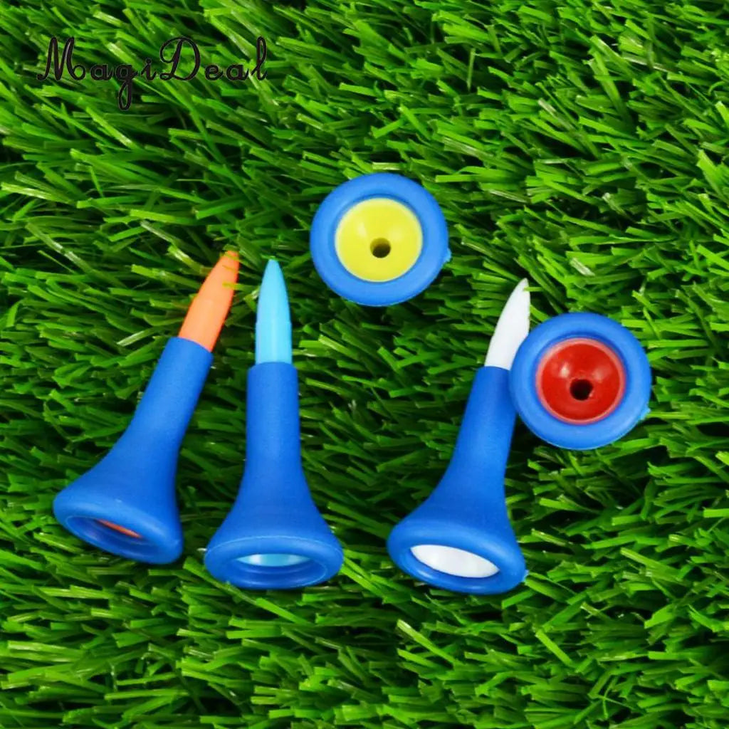 MagiDeal Rubber Cushion Top Golf Tees 5-Pack – Mixed Sizes Golf Tees Set PLUSH