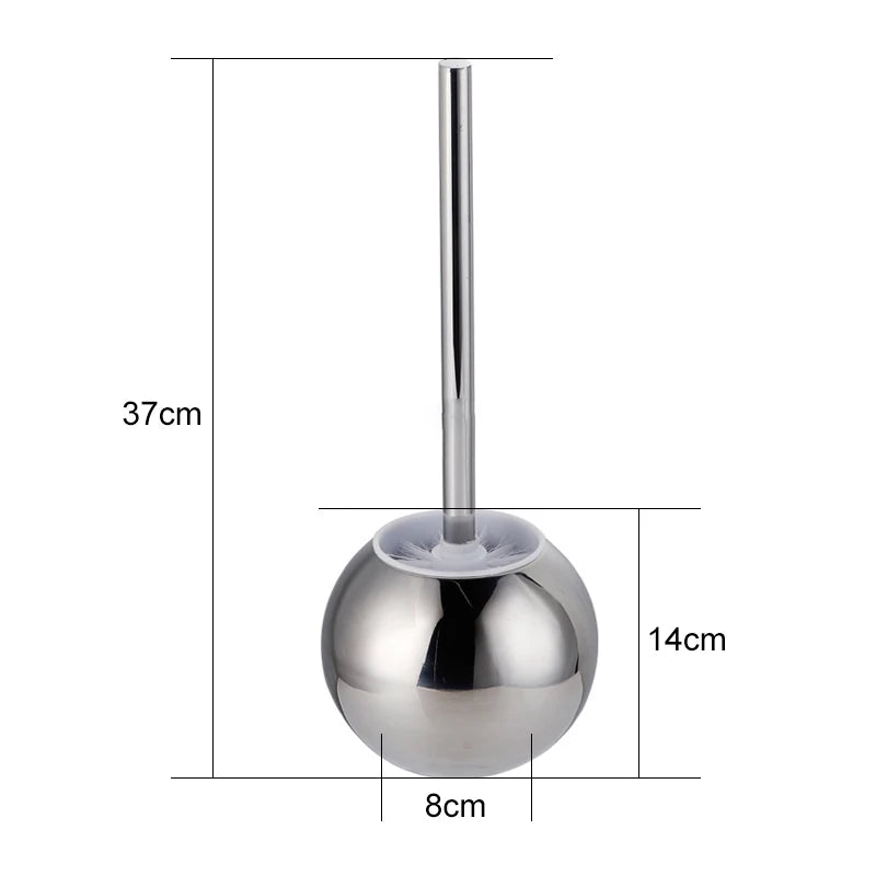 Stainless Steel Toilet Brush & Holder Set – Chrome Nickel Toilet Brush Set PLUSH