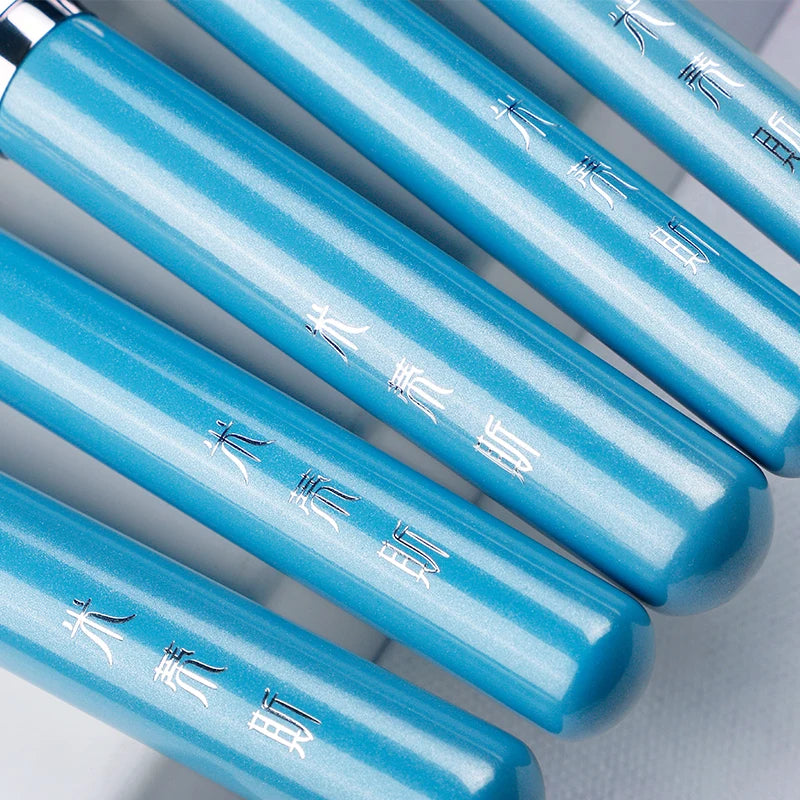 MyDestiny Blue Iris 13-Pc Makeup Brush Set – Super Soft Makeup Brush Set PLUSH