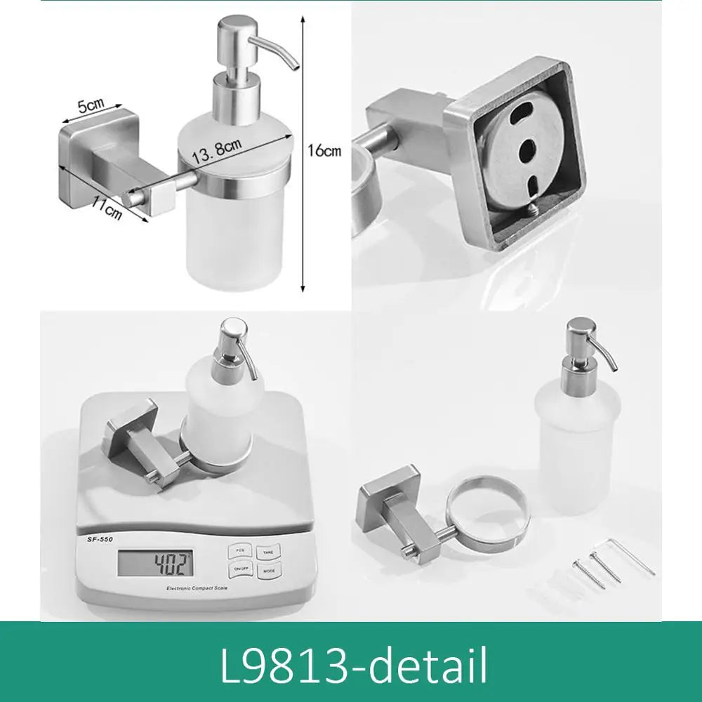 Wall Mounted Brushed Nickel Stainless Steel Soap Dispenser Soap Dispenser PLUSH