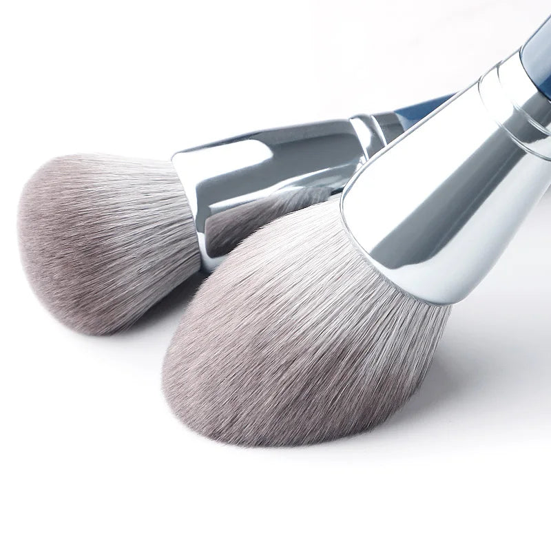 MyDestiny Azure Blue 11pc Makeup Brush Set – Soft Fiber Kit Makeup Brush Set PLUSH