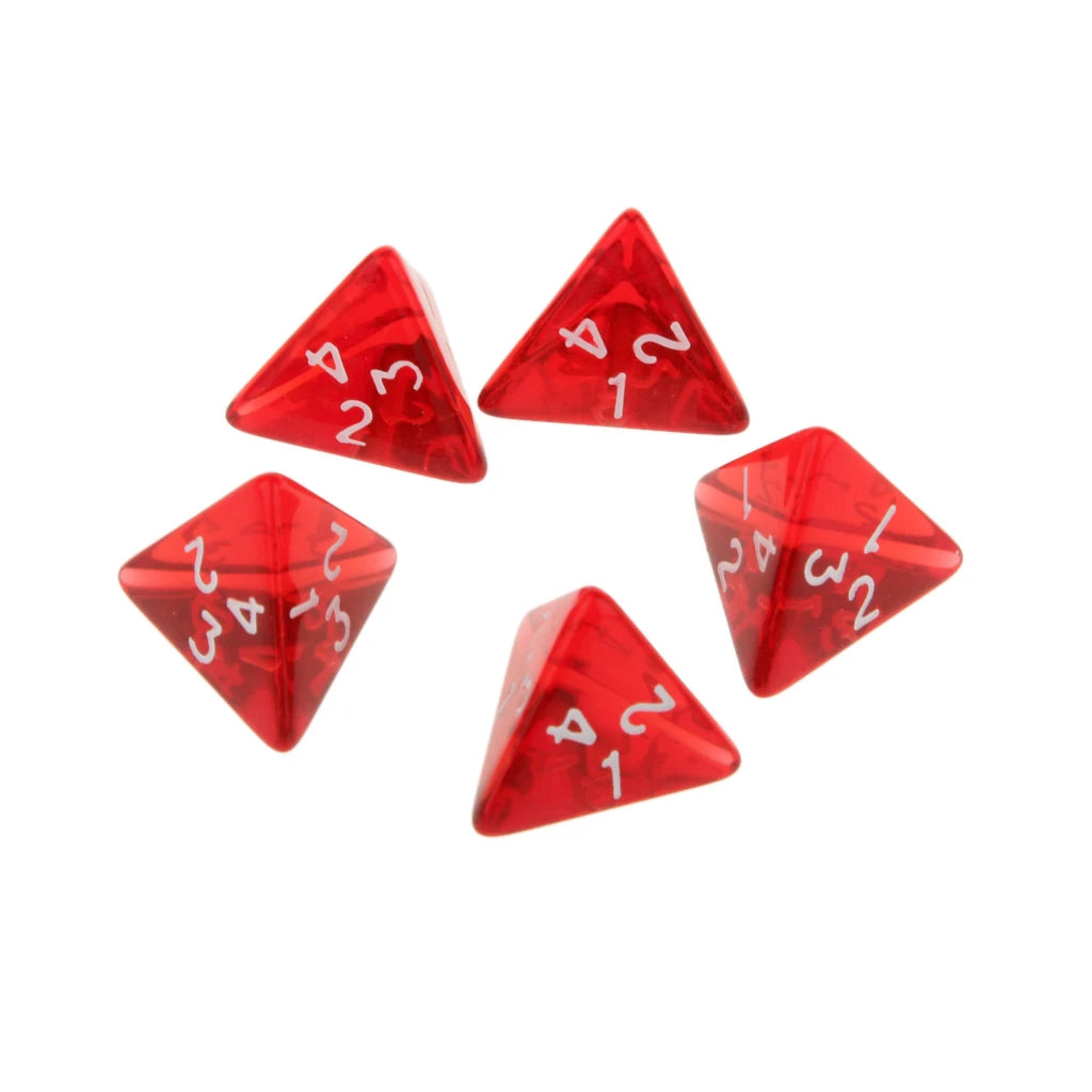 60pcs D4 Polyhedral Dice Set – Red Acrylic DND Tabletop RPG Polyhedral Dice Set PLUSH