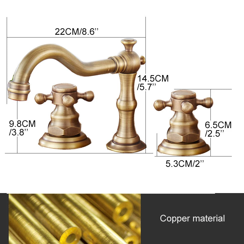 Widespread 3-Hole Dual Handle Bathroom Faucet – Brushed Nickel Bathroom Sink Faucet PLUSH
