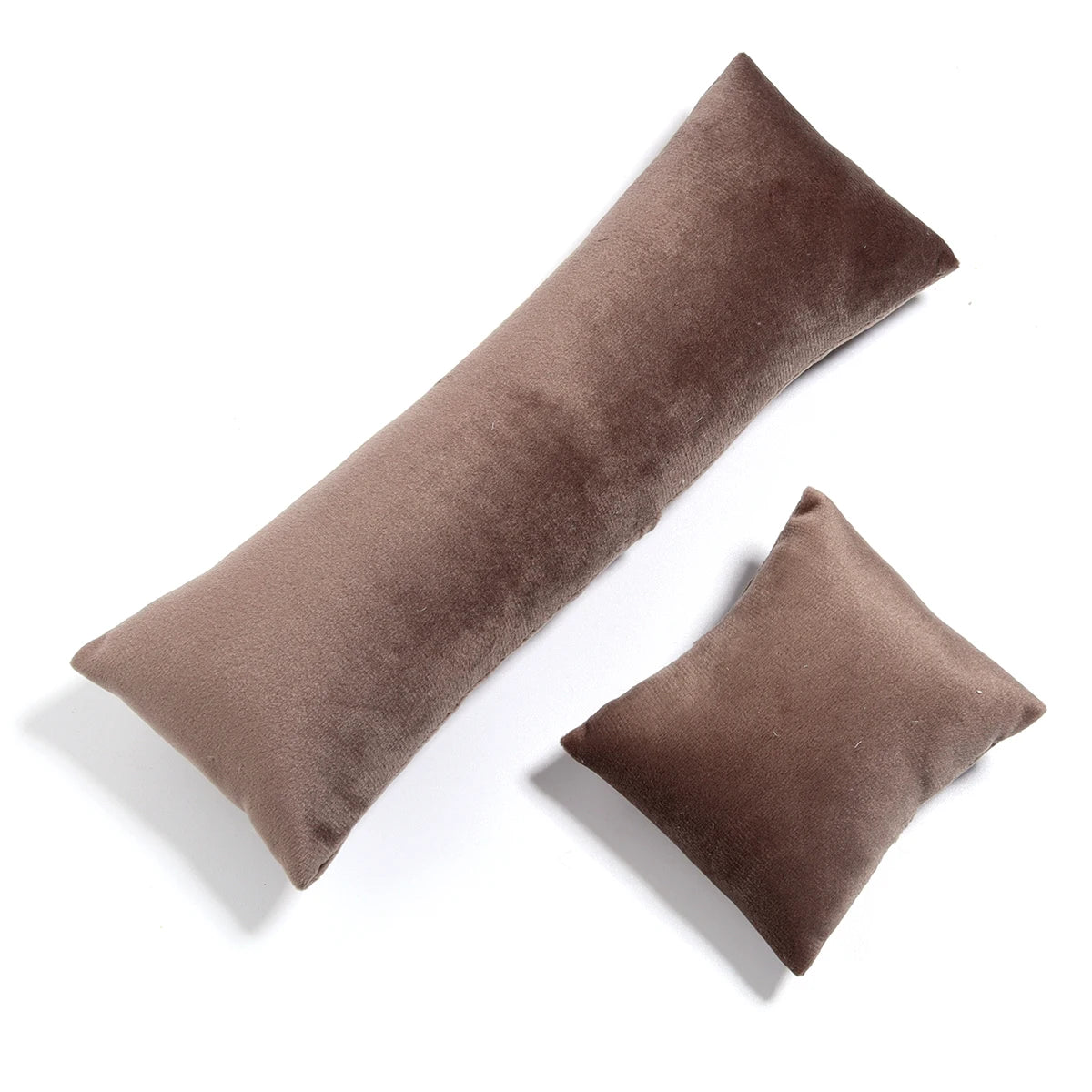 Velvet Suede Jewelry Display Pillow Set – Bracelet & Watch Holder Jewelry Display Pillow PLUSH Velvet Brown
