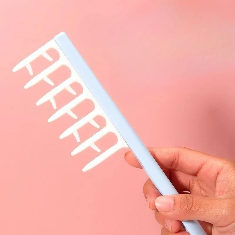 Antler Shaped Hair Seam Comb for Thick, Curly & Wavy Hair Hair Styling Comb PLUSH blue
