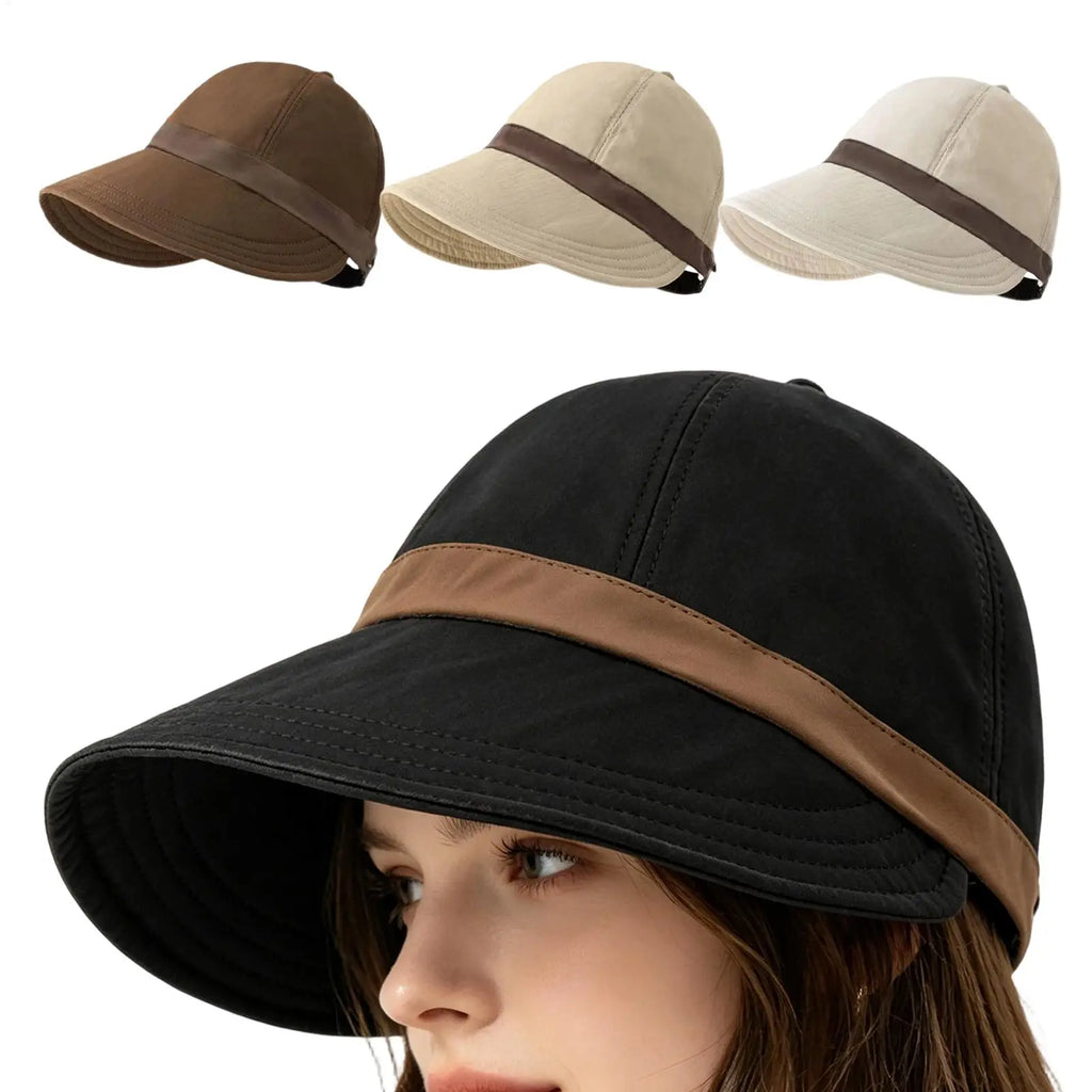 Women's Wide Brim UV Sun Hat – Adjustable Beach Visor Cap Women's Sun Hat PLUSH