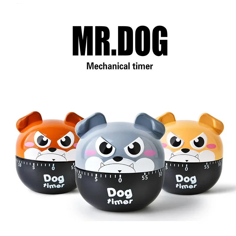 Cartoon Dog Mechanical Kitchen Timer – Cute Dial Countdown Mechanical Kitchen Timer PLUSH