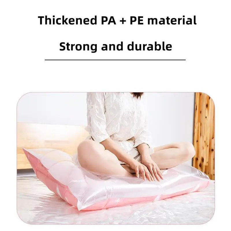 Reusable Vacuum Compression Bags with Pump | Clothes Storage Vacuum Storage Bags PLUSH