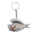 Dog Sleeping Angel Acrylic Keychain – Cute Pet Keyring Gift Pet Keychain PLUSH Labrador