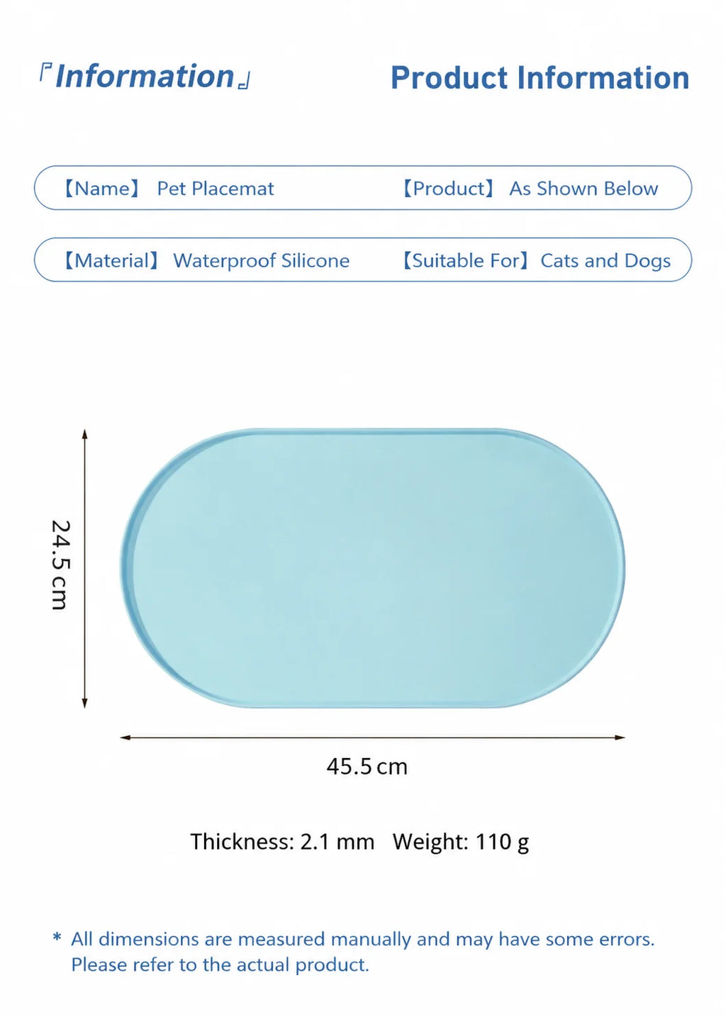 Non-Slip Waterproof Pet Food Mat for Cat & Dog Bowls Pet Feeding Mat PLUSH