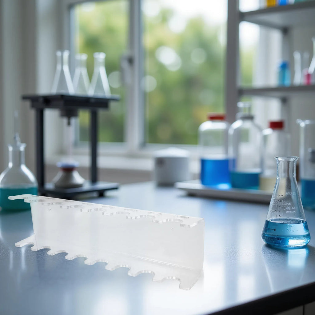 Adjustable Lab Pipette Holder Rack – 8-Slot Wall Mount Lab Pipette Rack PLUSH