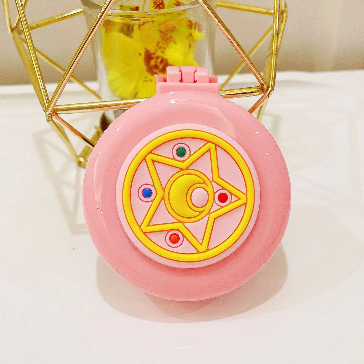 Strawberry Folding Hair Comb with Mirror – Portable Travel Brush Folding Hair Comb PLUSH No.13