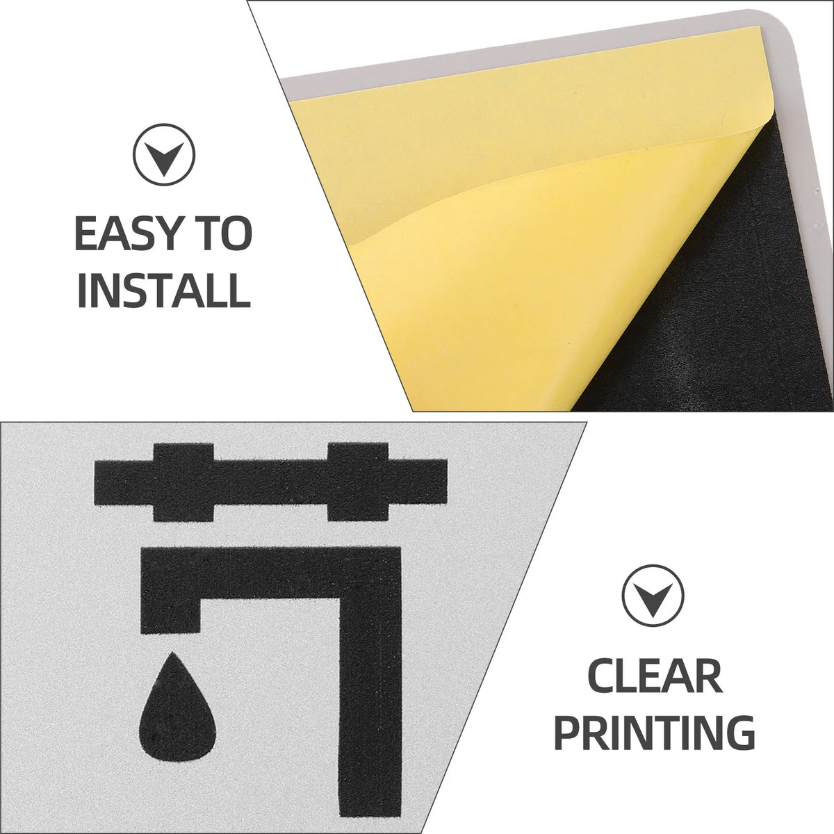 Water Saving Caution Sign – Aluminum Wall Sign for Home & Office Wall Caution Sign PLUSH