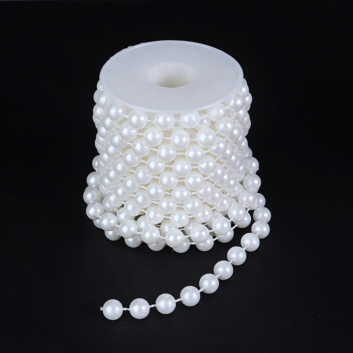 5 Yards Imitation Pearl Bead Chain – DIY Jewelry & Wedding Decor Pearl Bead Chain PLUSH beige 12mm