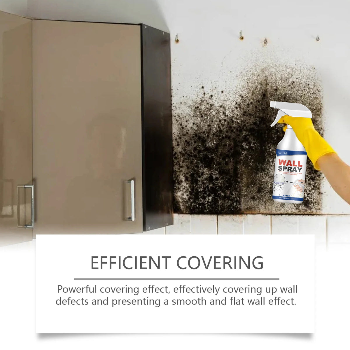 Jue-Fish Wall Repair Spray – Fast-Drying Interior Touch-Up Paint Wall Repair Spray PLUSH
